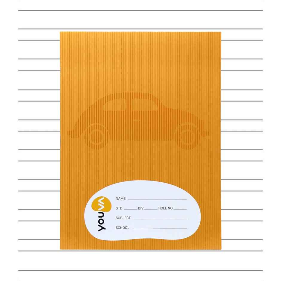 Navneet Youva | Brown Cover Double Line Soft Bound Notebook (18 cm x 24 cm, 172 Pages, Assorted)