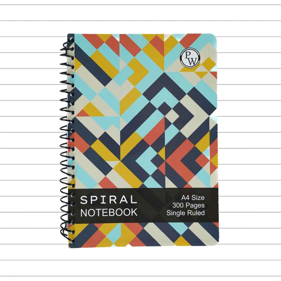 Physics Wallah Spiral Ruled Notebook (300 Pages, 29 x 21 cm)
