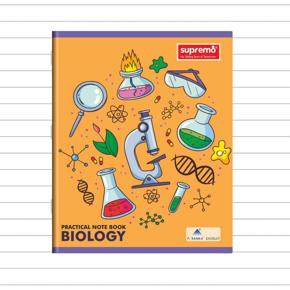 Ranka Supremo Biology Practical Book | Single Line & Blank Sides | 100 Pages | Standard | 27 X 22 cm