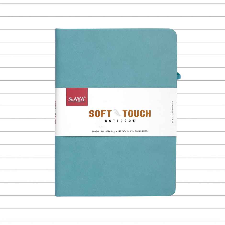 Saya Soft Touch A5 Notebook , Flexible PU Cover (192 Pages, 21 x 15 cm, Assorted)