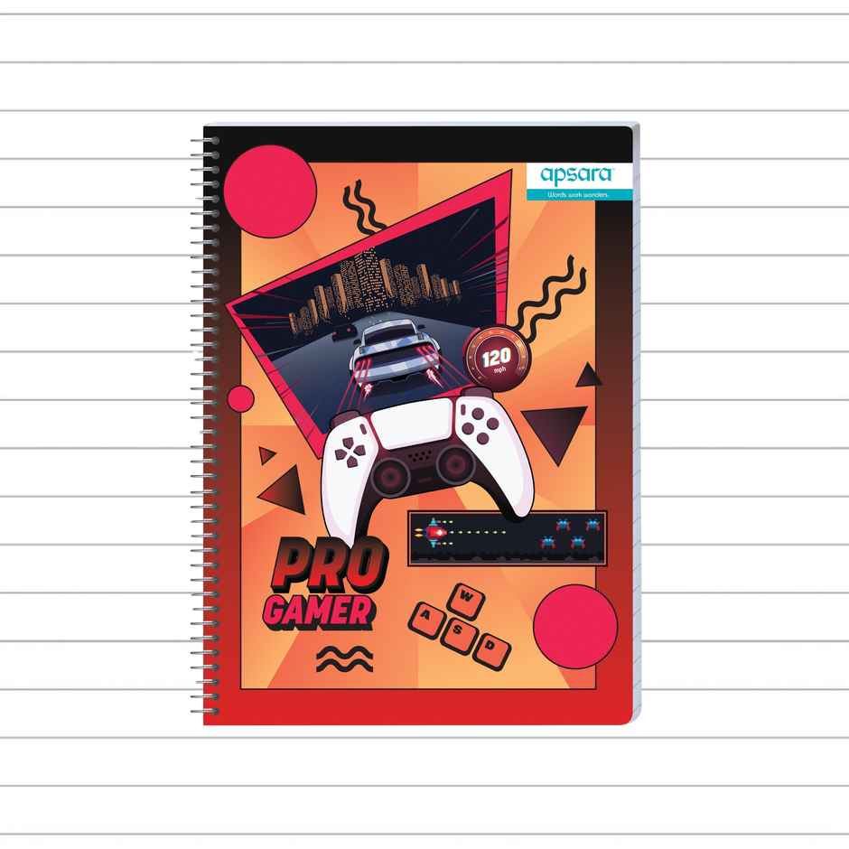 Apsara Spiral Notebook 5Subject 29.7 x 21 252Pages Blue Single Line 60gsm (Covers May Differ)