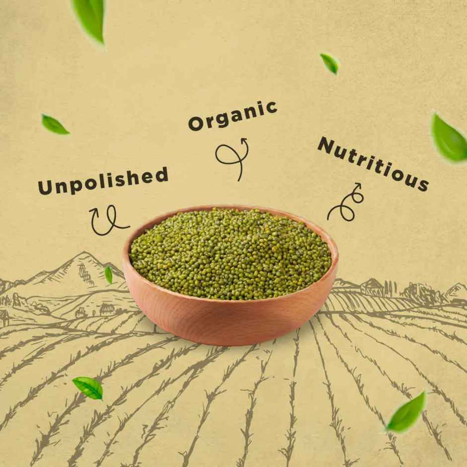Bharat Organics Unpolished Moong Whole