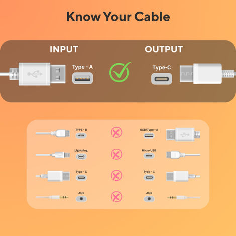Portronics Type-A To Type-C Usb Cable With Pvc Heads (Black)