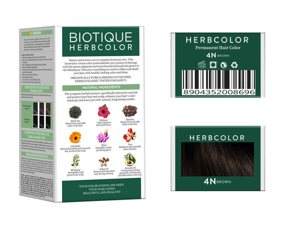 Biotique Herbcolor Brown | 4N | 30g + 45ml