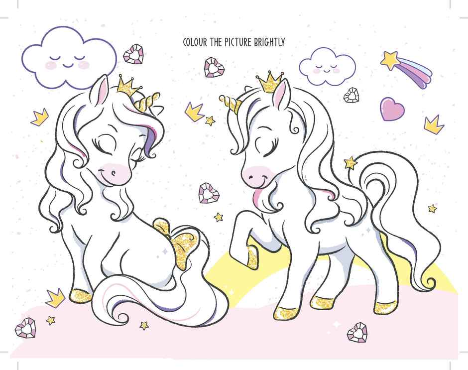 Dreamland Fun with Unicorns Activity and Colouring Book 64 Pages