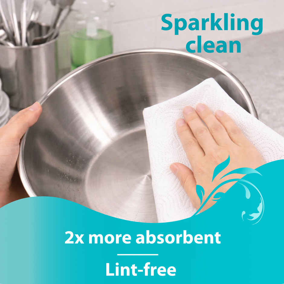 Origami 4 in 1 Kitchen Tissue Roll | 2 ply | 60 Pulls Per Roll | Pack of 4