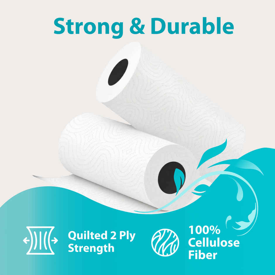 Origami 4 in 1 Kitchen Tissue Roll | 2 ply | 60 Pulls Per Roll | Pack of 4