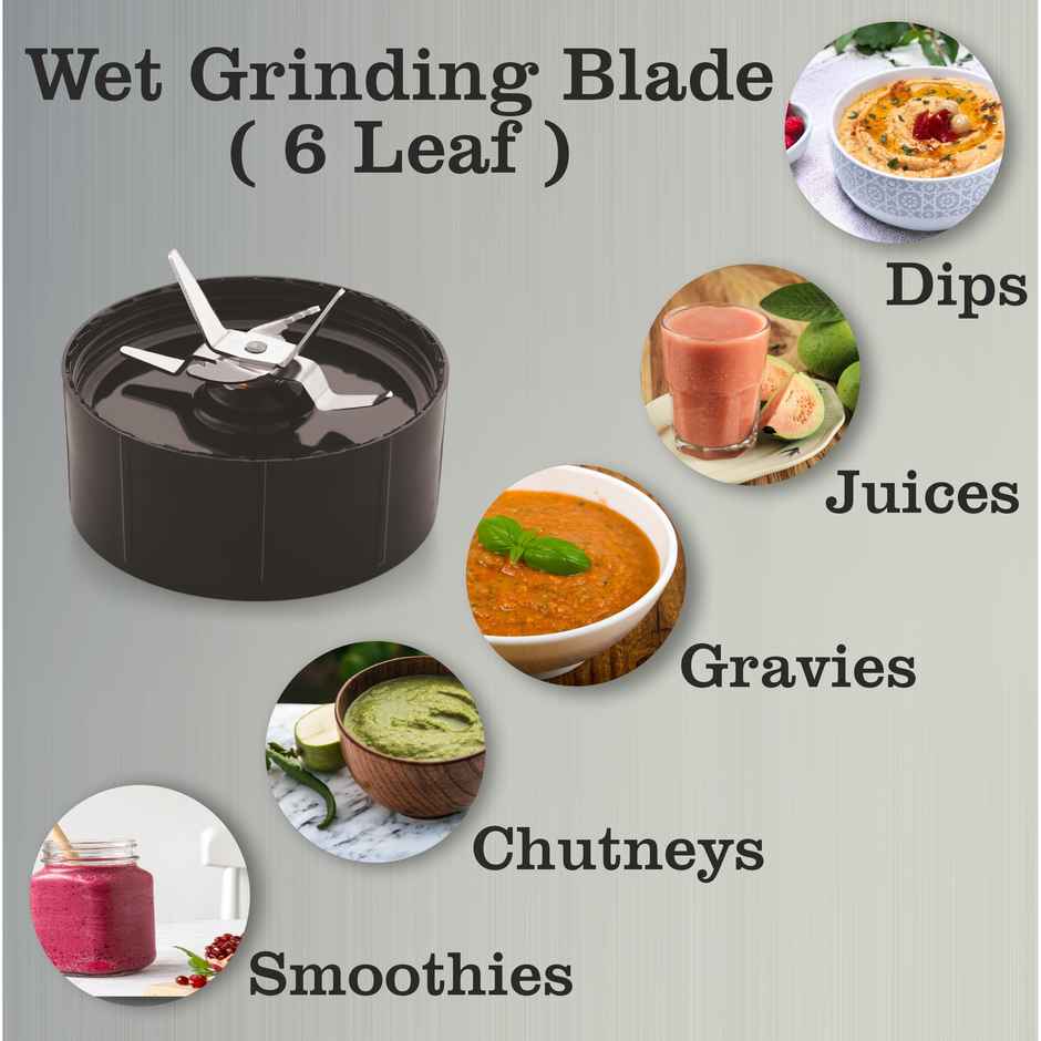 NUTRIPRO Nutri Blender Juicer Mixer Grinder 500W- 3 Jars & 2 Blades | Silver