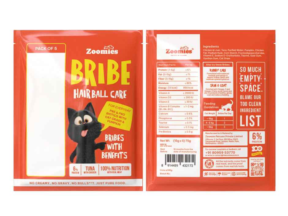 Zoomies Bribe Hairball Care Cat Creamy Treat