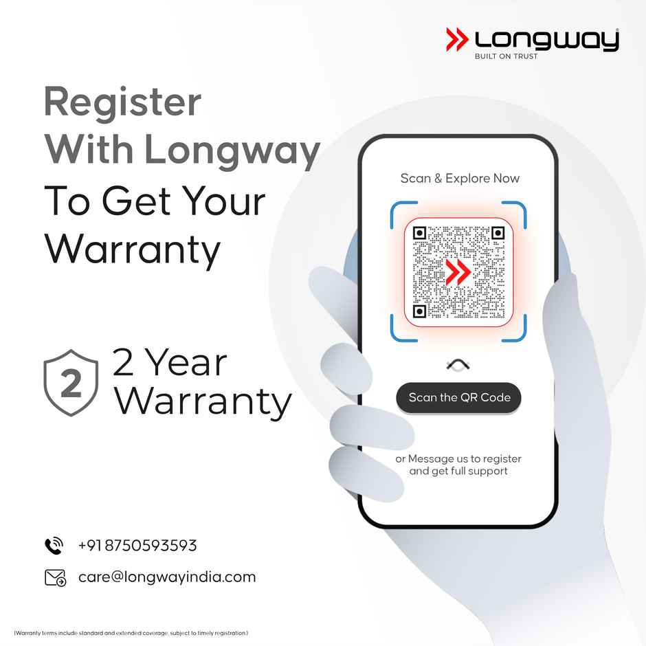 Longway Creta P1 Ceiling Fan,1200mm/48 inch, Remote Controlled,Anti-Dust,Star Rated, Rusty Brown