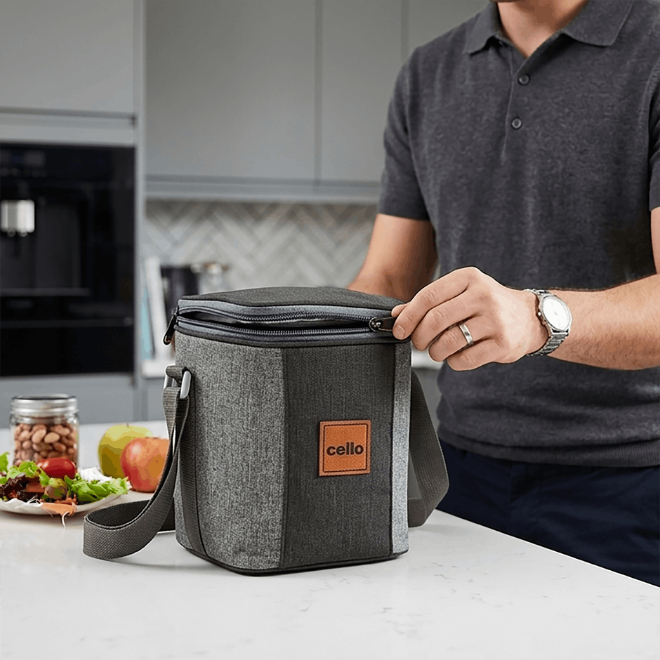 Cello Glassy Mix Lunch Box | Microwavable Borosilicate Glass | 2 x 320 ml and 240 ml | Clear