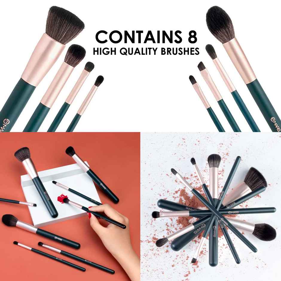 MARS Cosmetics Tools Of Titan Brush Set Of 8 With Holder | Pack Of 8