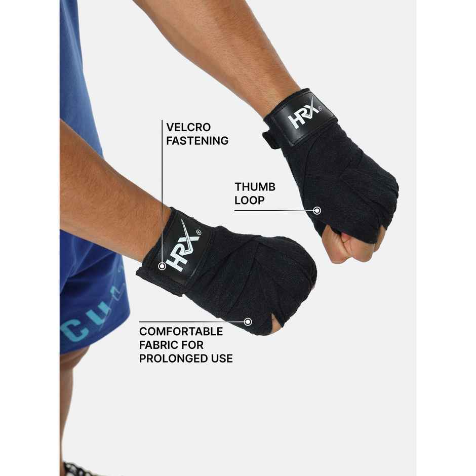 HRX Boxing Hand Wrap 108" | Black