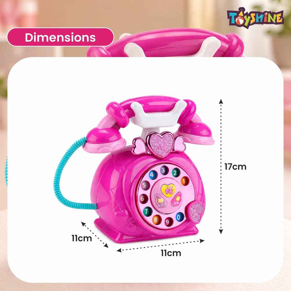 Toyshine Vintage Multifunctional Rotary Landline Phone Toy For Kids