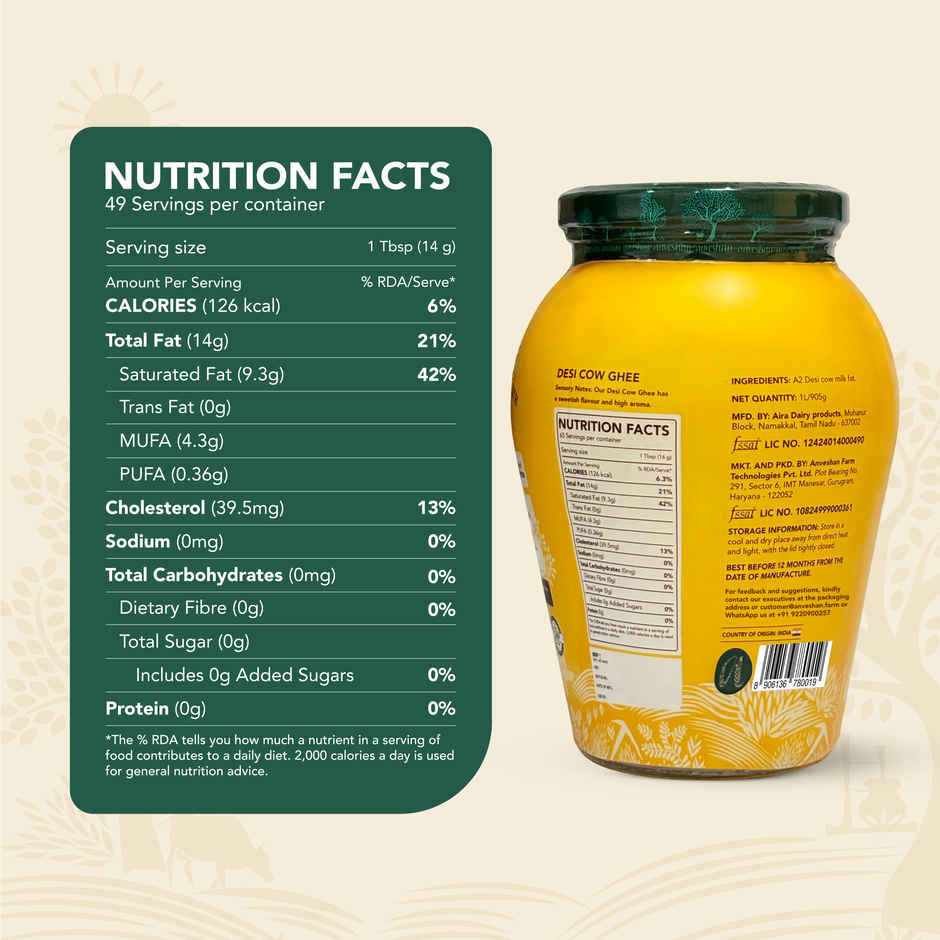 Anveshan A2 Desi Cow Ghee | Pure & Traditional