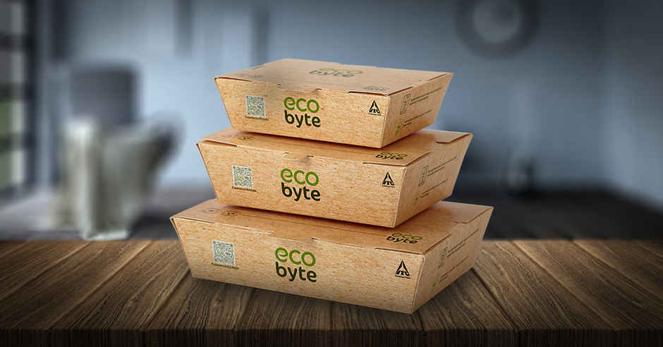 eco byte Clamshell Lunch Box - 1100 ml
