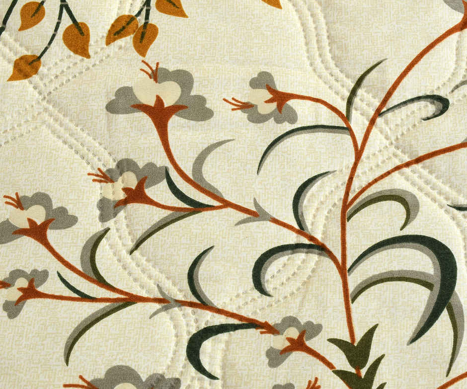 Furnofy Ultrasonic Comforter King Size Light Weight | Microfibre | Cream & Brown - 86 x 96 in