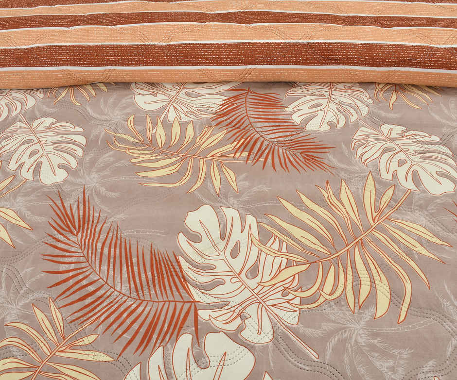 Furnofy Ultrasonic Comforter King Size Light Weight | Microfibre | Brick & Brown - 80 x 90 in