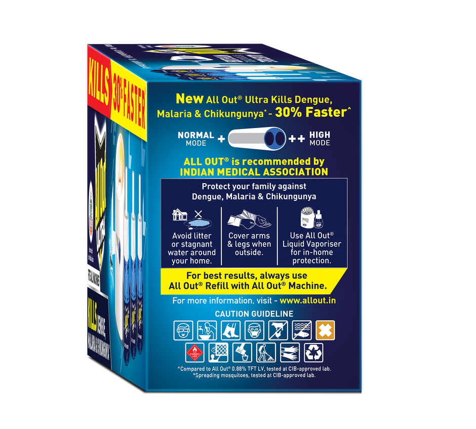 All Out Ultra | 1 Machine + 3 Refills | Liquid Vaporizer Mosquito Repellent