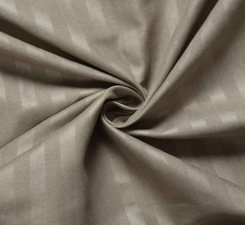 Furnofy Premium Satin Striped King Size Bedsheet (108x108 inches) with 2 Pillow Covers -Olive Green