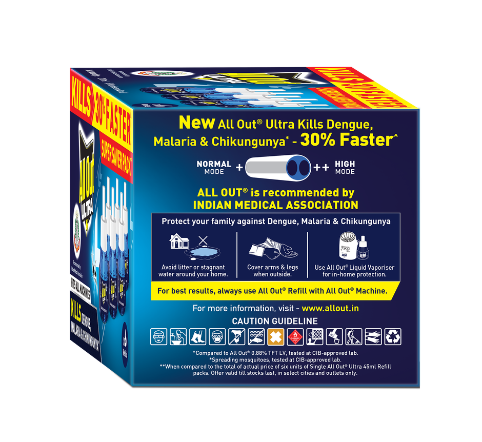 All Out Ultra | 6 Refills | Mosquito Repellent
