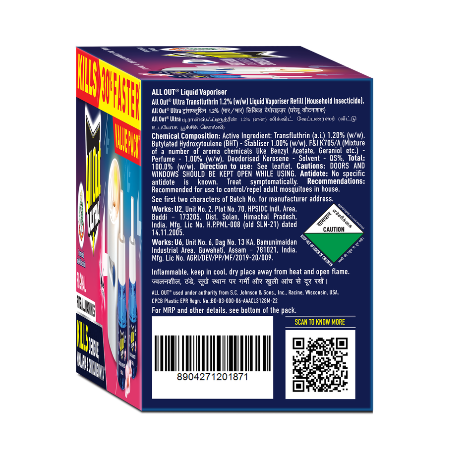 All Out Ultra Power + Slider Floral Mosquito Repellent