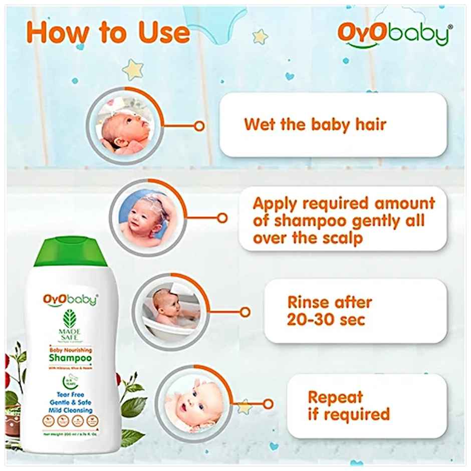 Oyo Baby New Born Head To Toe Body Wash And Shampoo Combo Pack