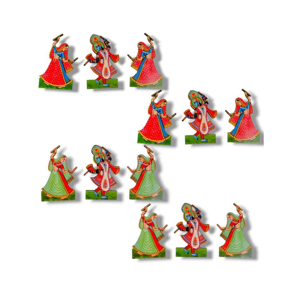 Divine Vibes Gopi And Krishna Icons MDF Set