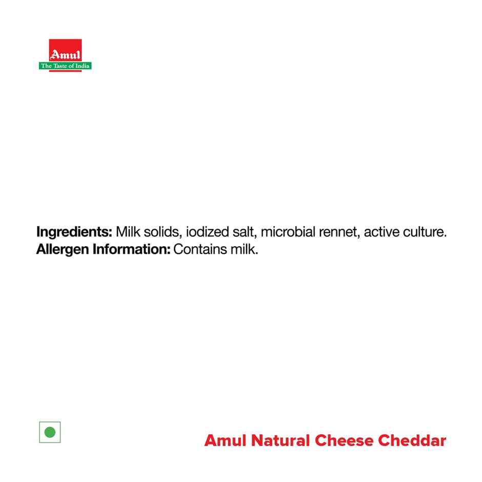 Amul Natural Cheese Cheddar Block