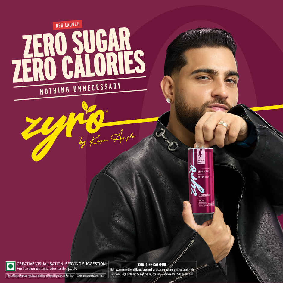 Zyro by Karan Aujla Energy Drink | Zero Sugar | Berry Blast