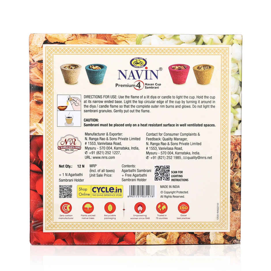 Cycle Navin 4-in-1 Havan Sambrani Cup Assorted Box