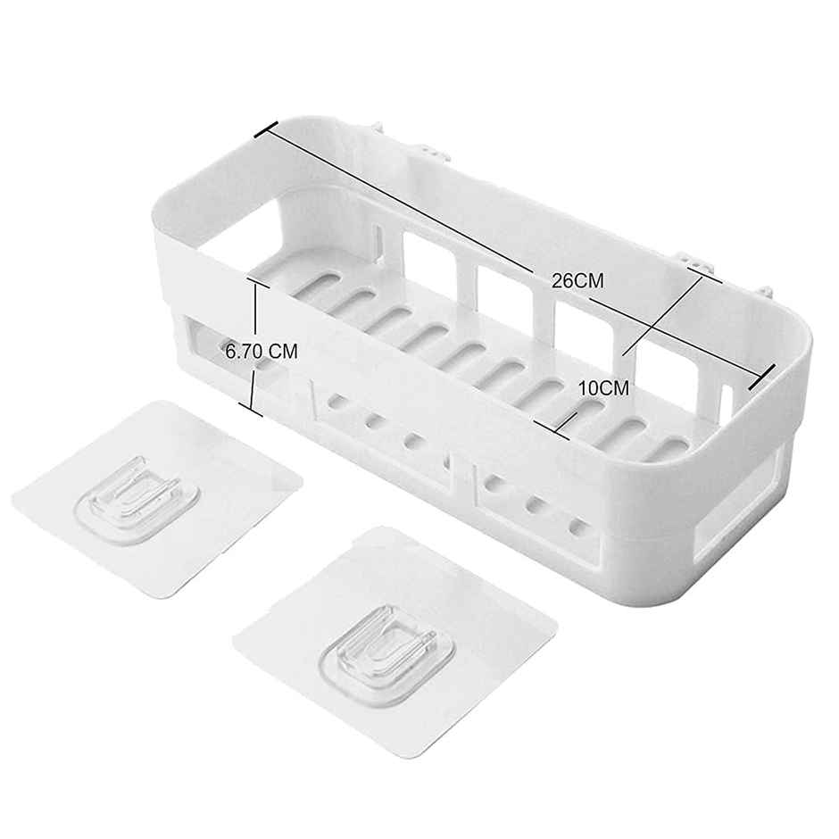 Perpetual Bathroom Organizer Shelf | Self-Adhesive Rack for Wall | Pack of 1