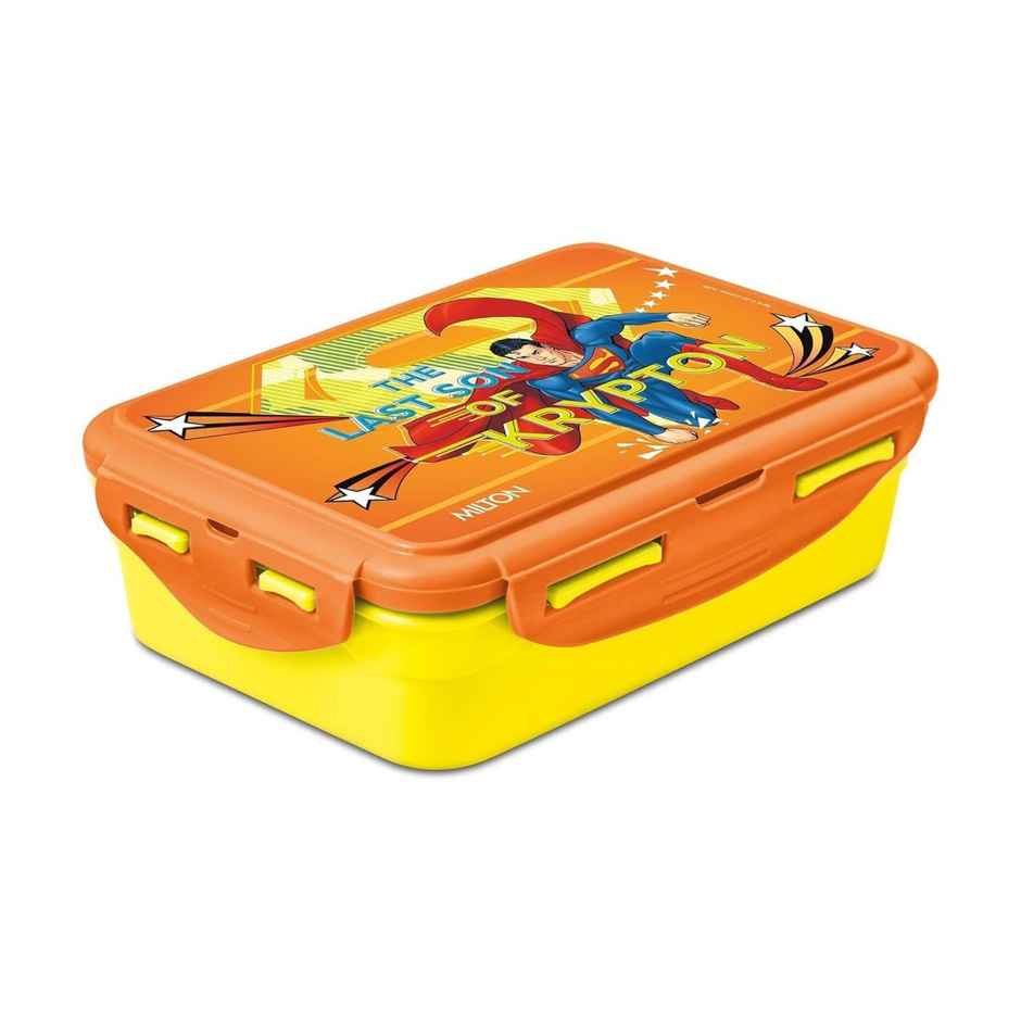 Milton Mini Fun Treat Super Hero Lunch Box (Blue/Orange, Pack Of 1)