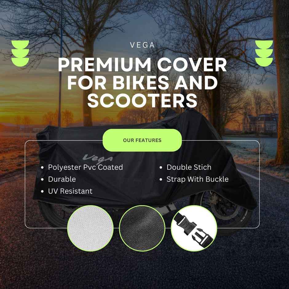 VEGA Universal Bike Cover UV Protection | Dustproof & Waterproof | PVC | Black | Bike-Scooter
