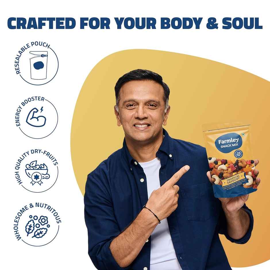 Farmley Snack Mix Dry Fruits | Cranberries | Blueberries | Mango | Almonds | Cashews & More