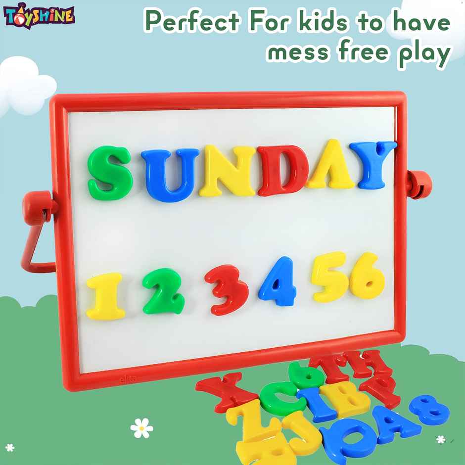 Toyshine Abc Numero Magnetic Blackboard Educational Alphabet & Number Learning Board For Kids