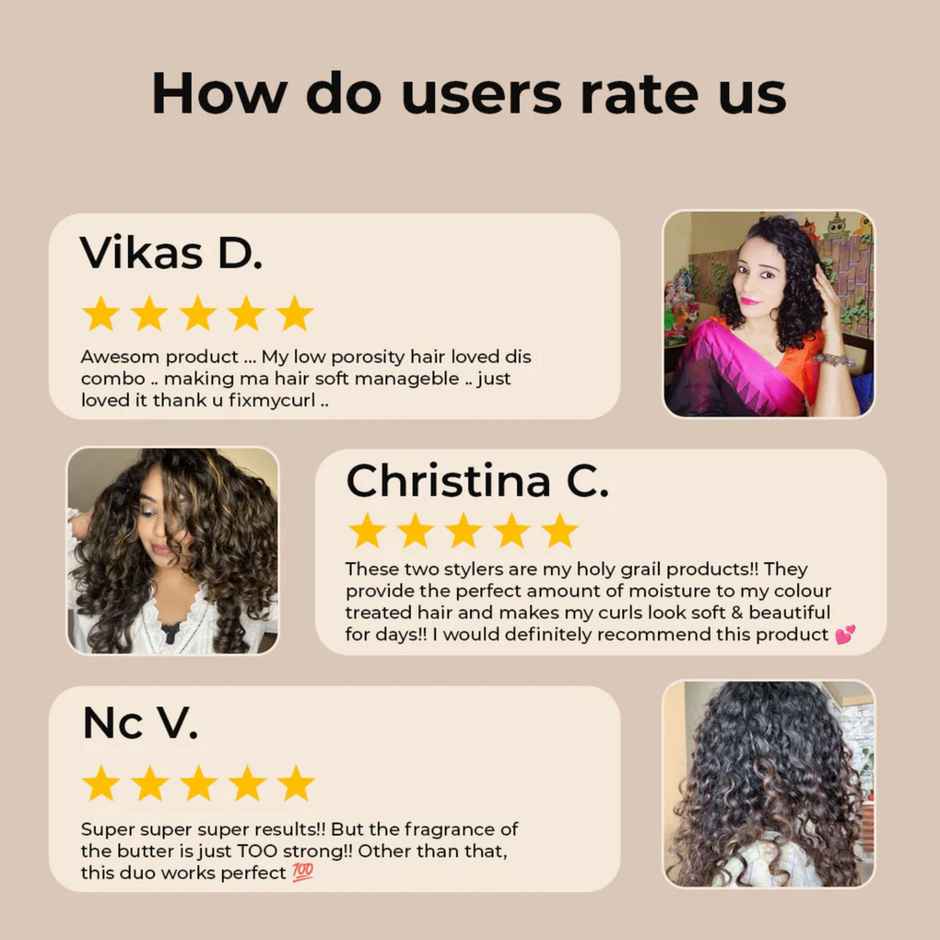 Fix My Curls Curl Quenching Moisture Styling Duo | For Curly, Wavy, Dry, Frizzy Hair, Frizz Control