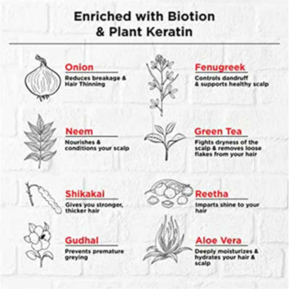 Soulflower Onion Biotin Shampoo with Aloevera & Plant Keratin 