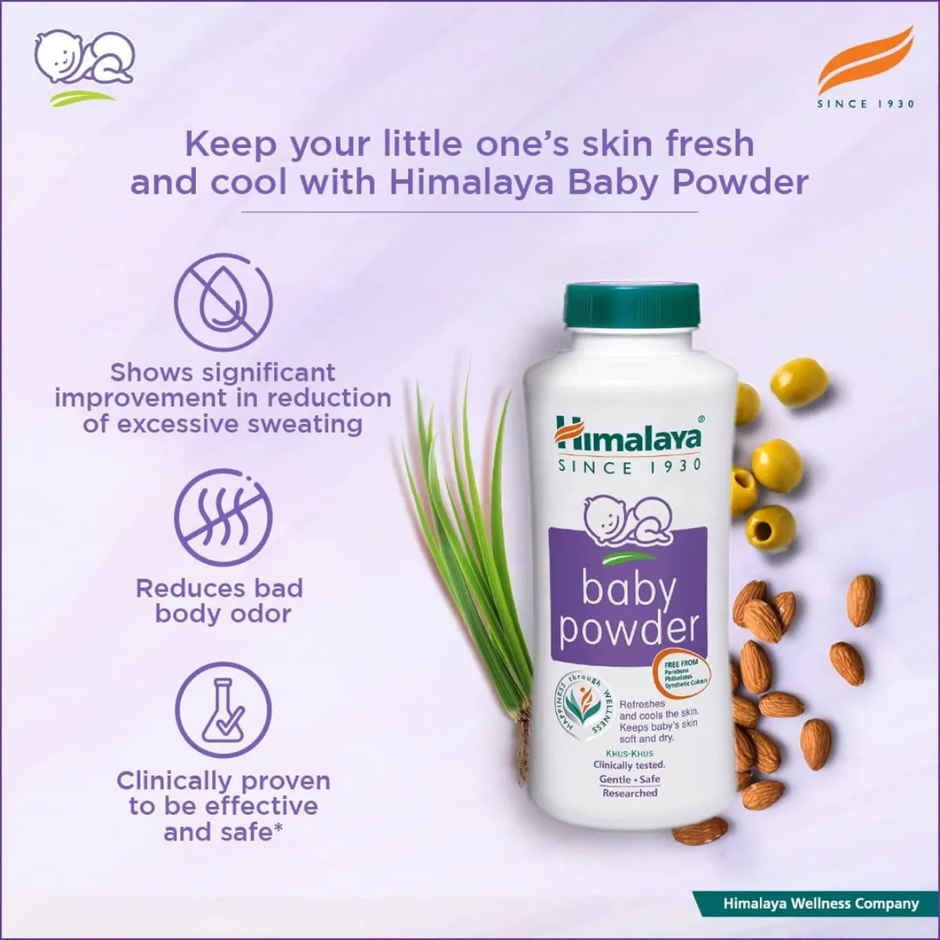 Himalaya Baby Powder Refreshes And Keeps Baby'S Skin Smooth And Dry