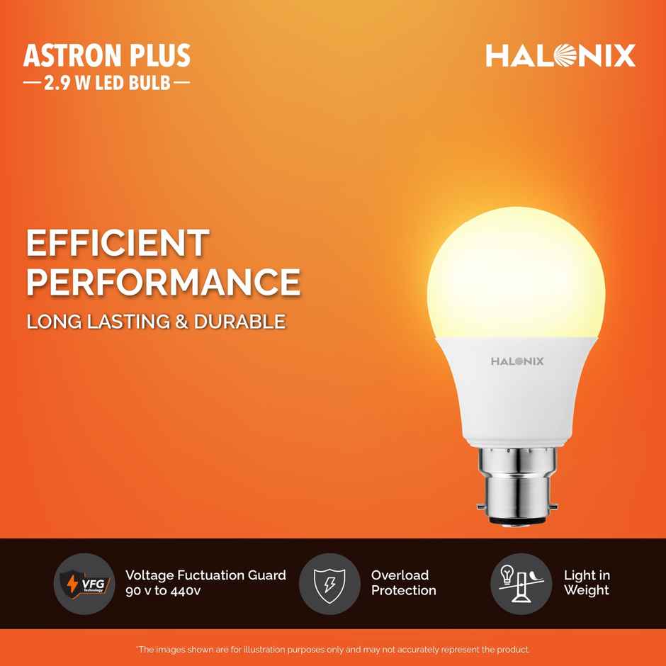 Halonix 2.9W Warm White Yellow Led Bulb | B22 Base Holder