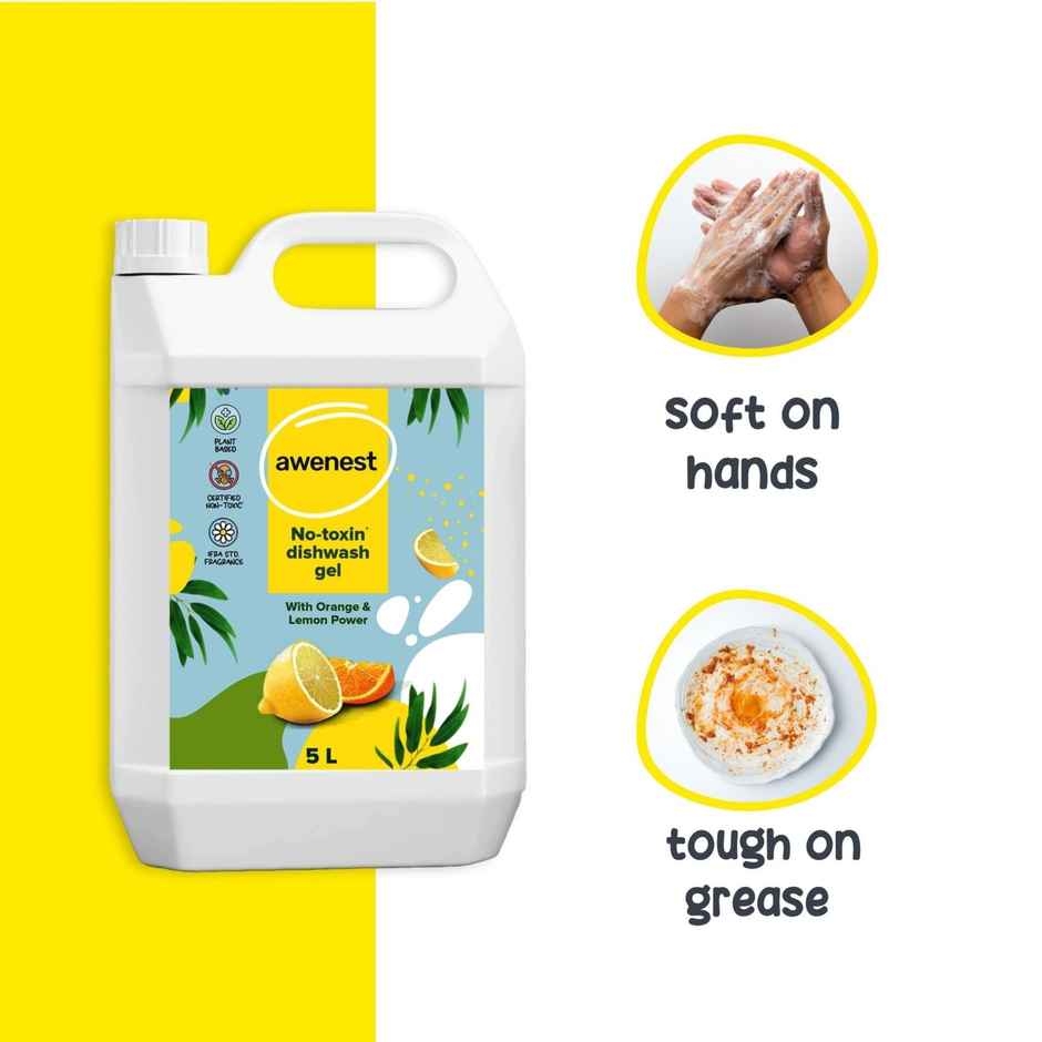 Awenest Orange and Lemon Dishwash Gel | No-toxin