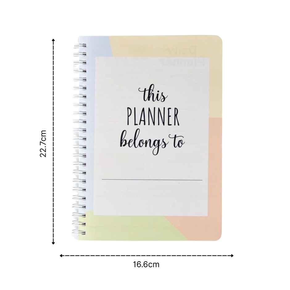 Papboo A5 Hardcover, Undated Daily Planner For 3 Months, With Cool Sticker Sheet (Blossom)