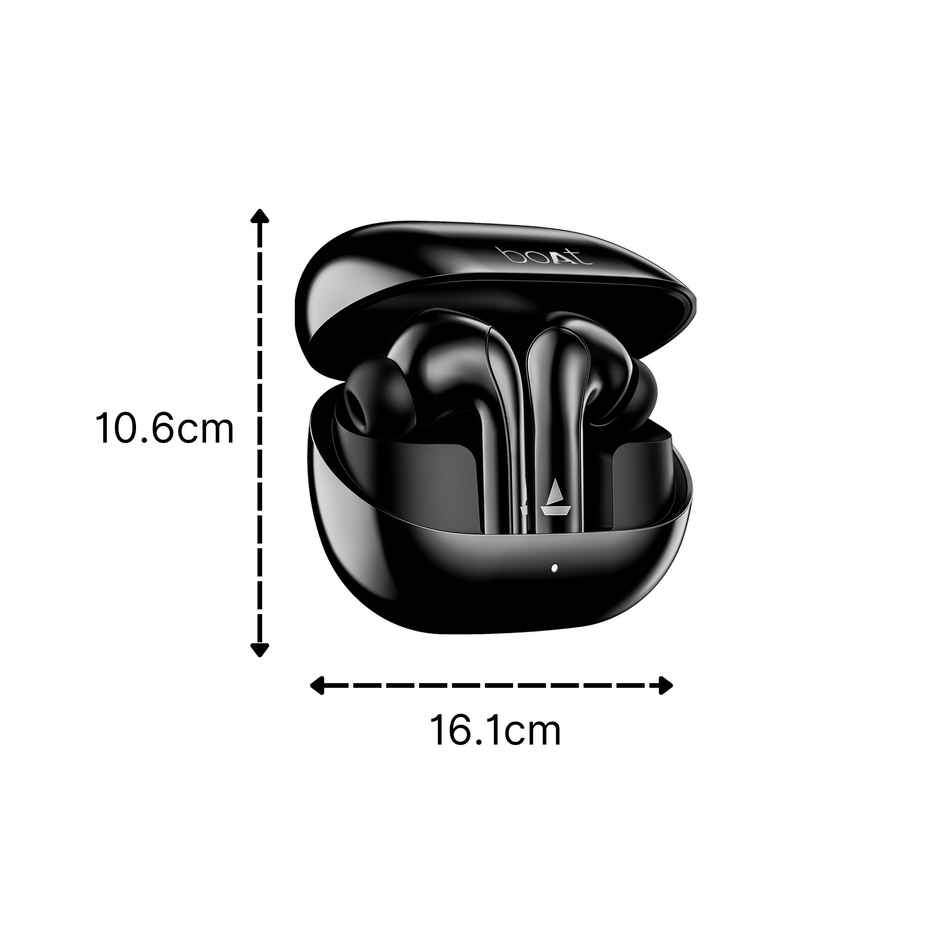 boAt Airdopes 155 Tws Earbuds W/ 40h Playtime, in-ear Detection, Quad Mics Enx Tech (Active Black)
