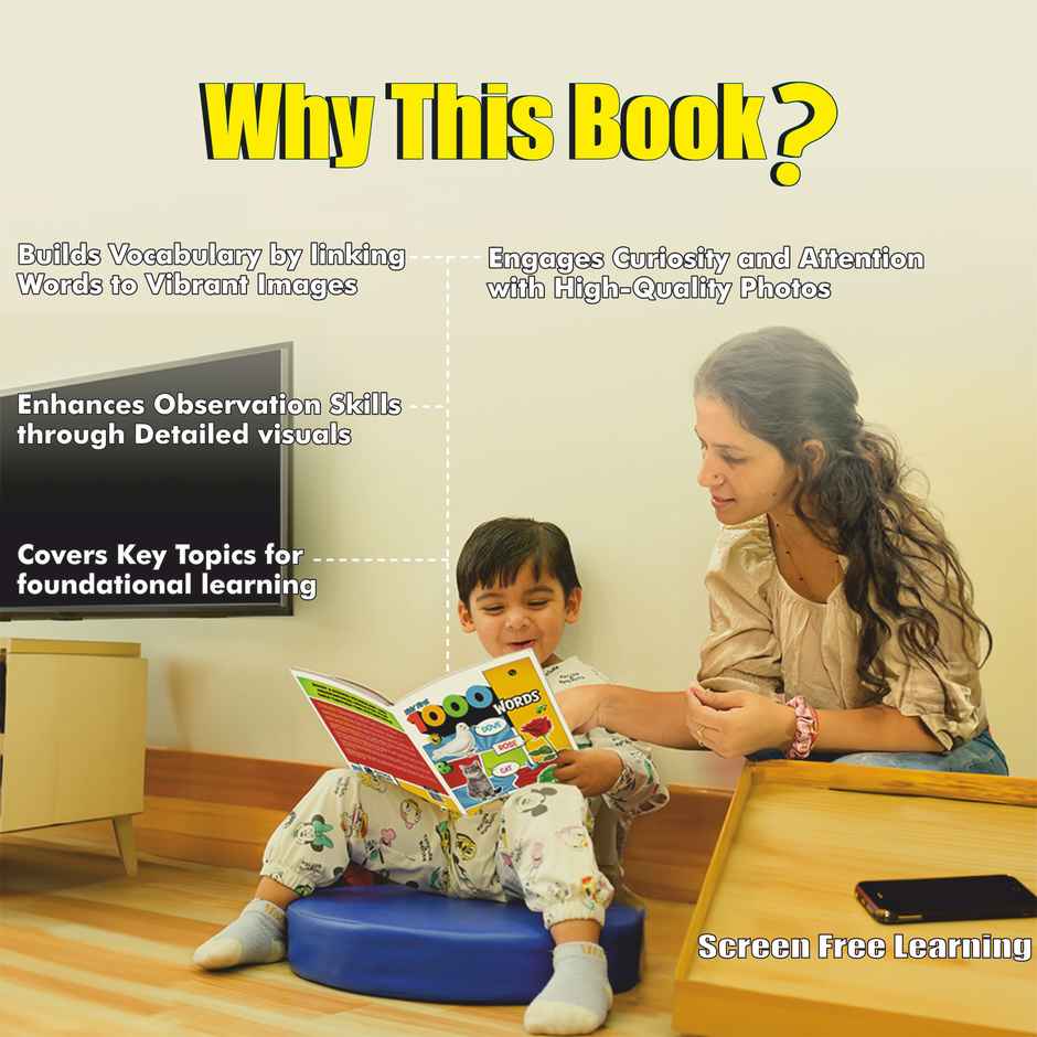 My First 1000 Words Book L 50 Topics With Engaging Picture Book For Early Learners