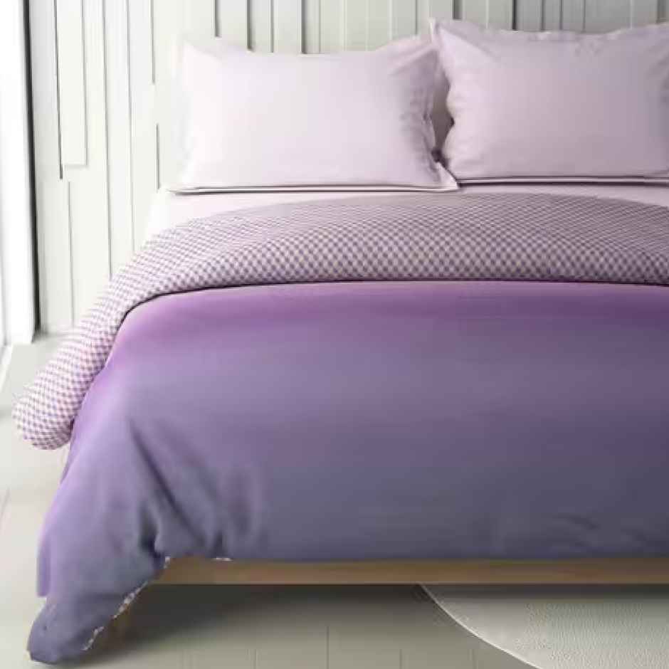 Nautica 100% Premium Cotton Fabric Comforter for All Weather | Double | Solid | Lilac, Multi