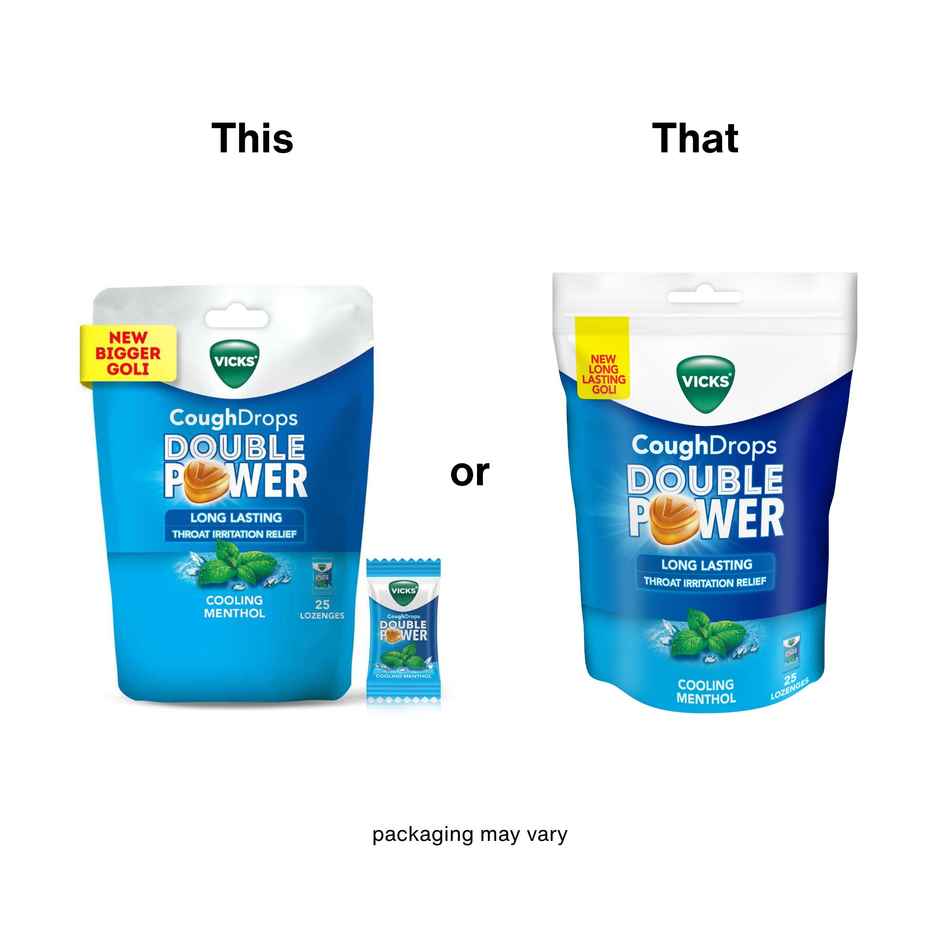 Vicks Cough Drops Double Power (Cooling Menthol)