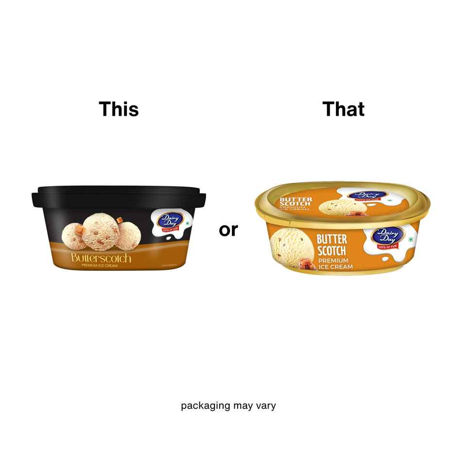 Dairy Day Crunchy Butterscotch Premium Ice Cream Tub