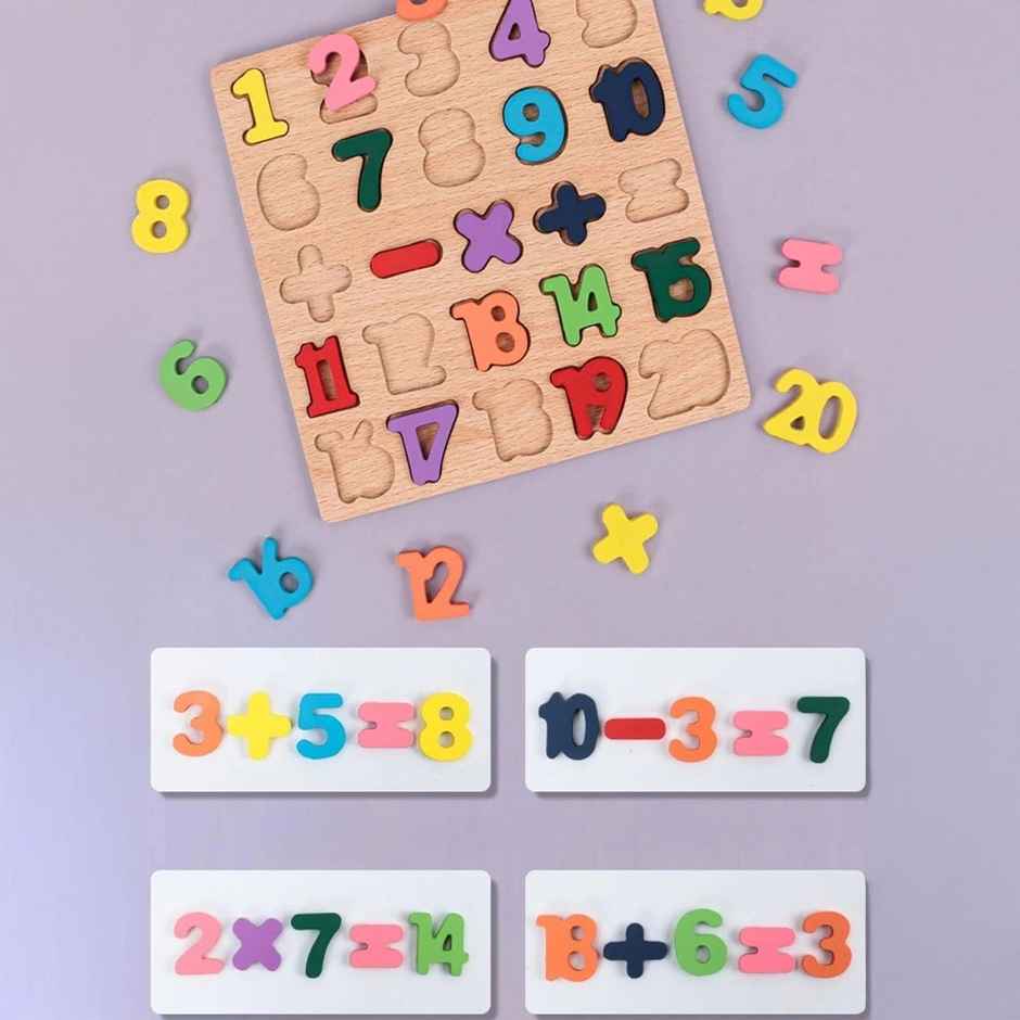 Kidology Wooden Puzzles for Toddlers Kids | Number Puzzle | Colour Matching Puzzles Board