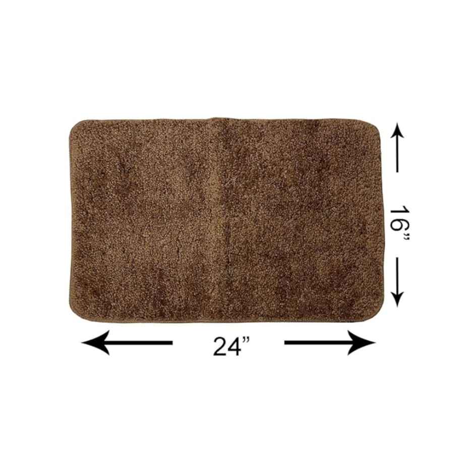 Bianca Soft Cotton Anti Slip Bath Mat | 41 x 61 cm | Benz Solid | Mouse