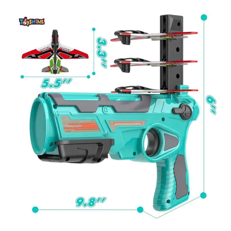 Toyshine Airplane Launcher - Multi-Color Catapult Plane for Outdoor Play